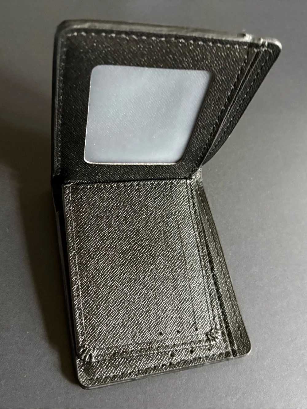 Fashion Men’s Bifold Wallet Black Gray Multi Print